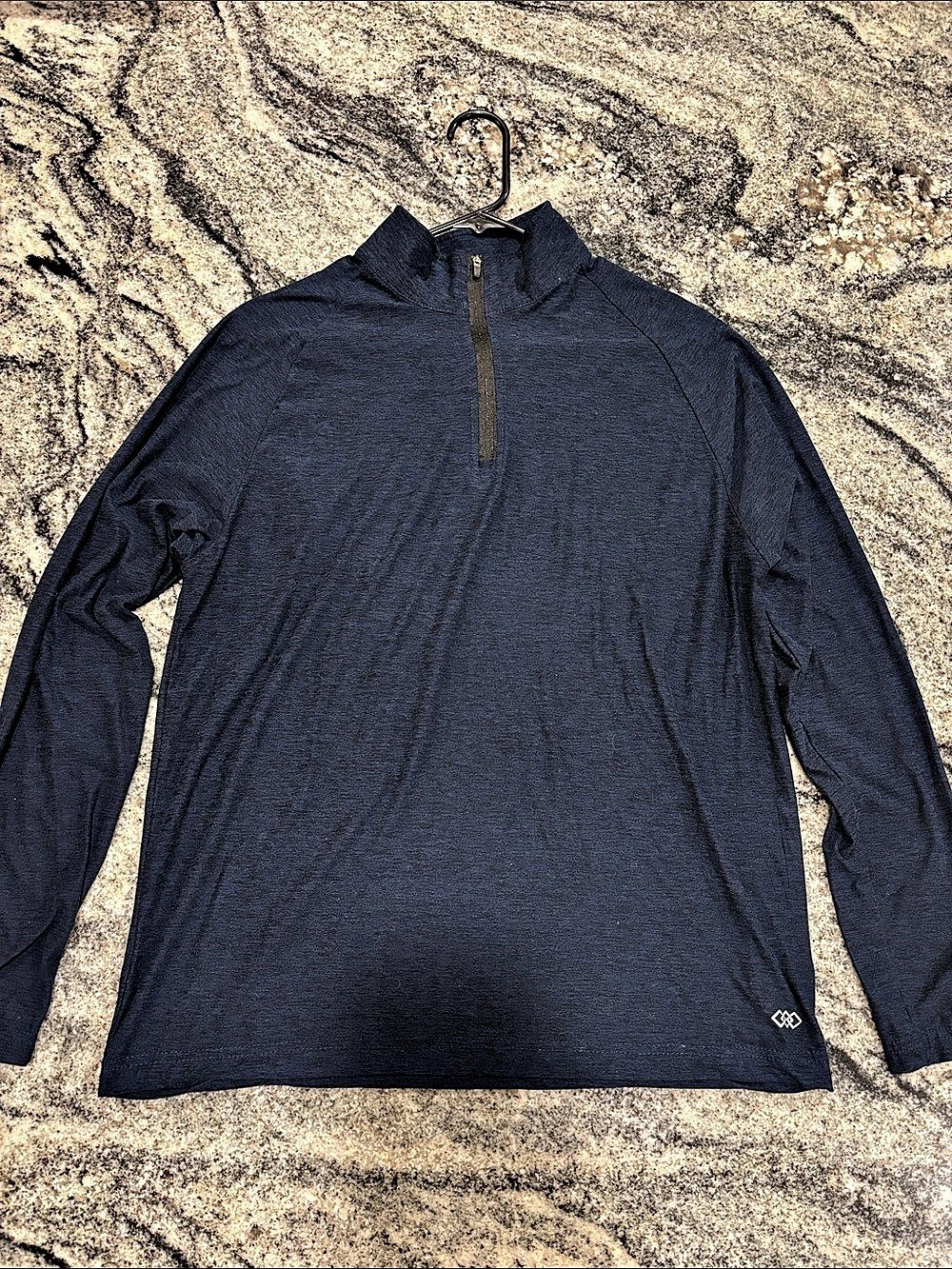 Eddie Bauer Men's Quarter-Zip Pullover in Blue Size Medium